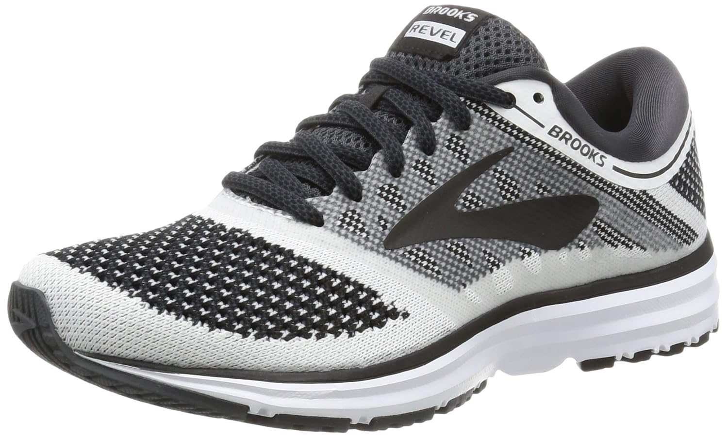 black and white brooks women's shoes