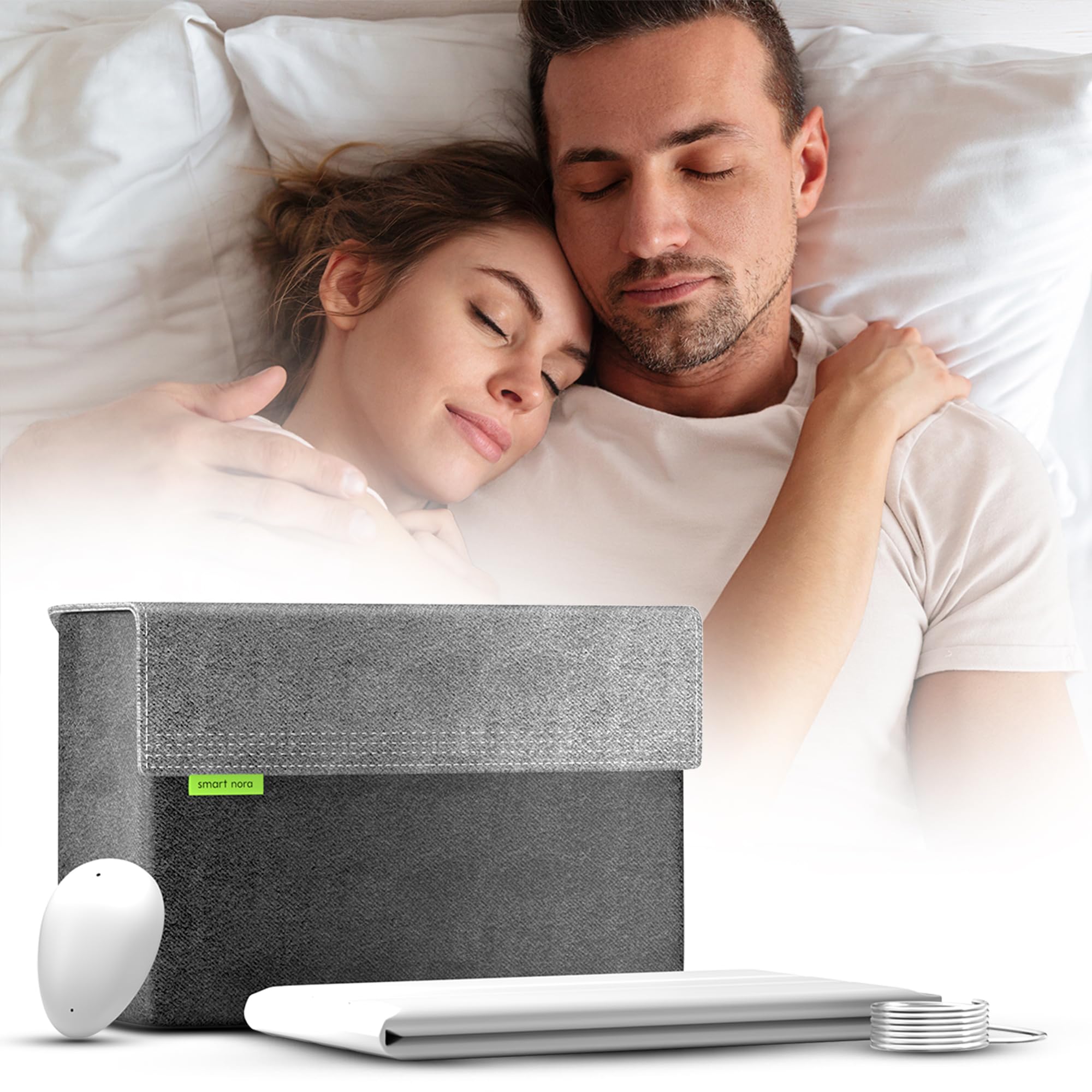 Smart Nora Contact-Free Anti-Snore Device, Turns Your Pillow into a Smart Pillow, Sleep in Any Position, Clinically Proven, Doctor Recommended, AI Powered, Stops Snoring, Comfortable, FSA/HSA Eligible