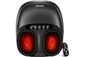 Shiatsu Foot Massager with Heat, Deep Kneading Foot Massager Machine with Remote, Compression, Multi-Massage Modes, Auto-Off 