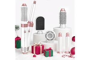 MIEARA 5 in 1 Blow Dryer Brush, Hair Dryer Brush & Hair Styler, Frizz-Free Hot Air Brush, Air Curler for Hair with Blowout Brush and Hair Brush Set for Fast Hair Styling, Drying & Curling for Women