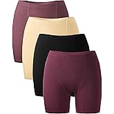 BAMBOO COOL Womens Boxer Briefs Underwear Boy Shorts Soft Stretch Panties for Women, 4 Packs