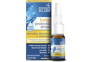 Mommy's Bliss Baby Probiotic Drops + Vitamin D, Supports Digestive Health and Immunity, 400IU Vitamin D for Healthy Bone Deve