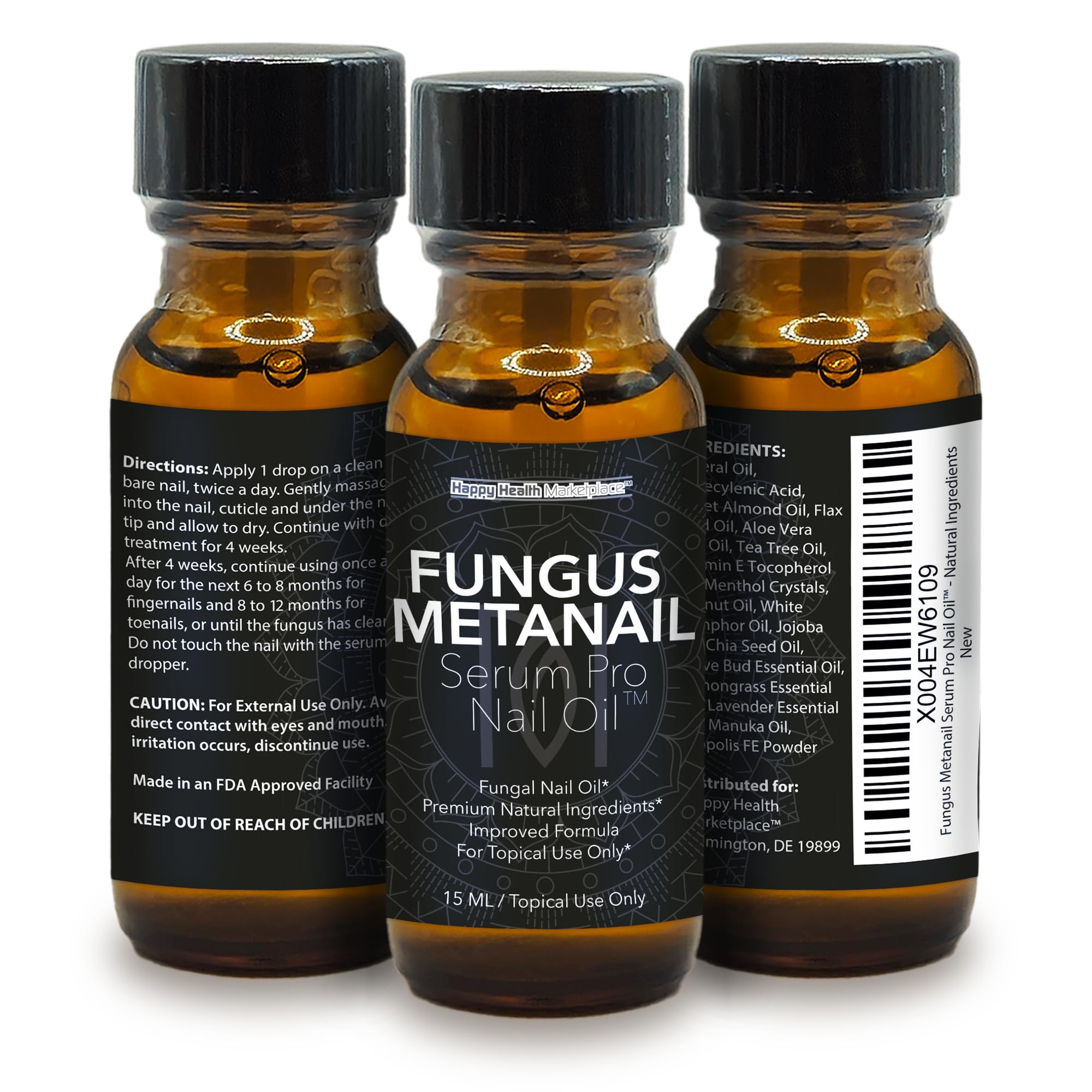 Happy Health Marketplace Fungus Metanail Serum Pro Nail Oil - Our Best Nail Fungus Oil - Natural Nail Fungus Serum - Tree Oil for Nail Fungus - Toe Nail Fungus Drops Remedy to Nail Fungus Under Nail Fungus Meta Nail Serum Pro