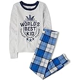 The Children's Place boys 100% Cotton Long Sleeve Top and Pants,2 Piece Pajama Set