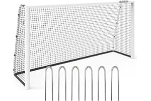HELIORUSH Soccer Net for Backyard, 8/10/12 ft Heavy Duty Soccer Goal with ∅2.7” Galvanized Steel Frame & 1000D 12-Ply Weather