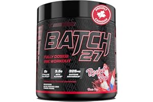 Batch 27 Pre Workout Powder - Nitric Oxide Booster & Preworkout for Men and Women w/Citrulline, Beta Alanine, Caffeine for En