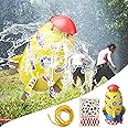 Rocket Toy, Outdoor Yard Sprinkler Toy Rocket Sprinkler Summer Toy | Water Pressure Control Flight Altitude | Water Sprayer Toys for Kids 3 Years and Up (Yellow)