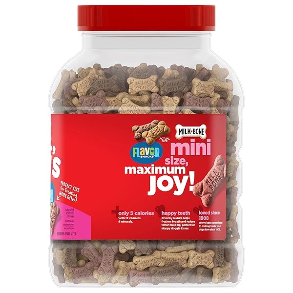 MILK-BONE FLAVOR SNACKS DOG TREATS MINI 36 OUNCE