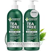 KESMEDIK Tea Tree Body Wash MaxTherapy with 100% Tea Tree Oil, 2-Pack | Cleanses, Soothes &amp; Refreshes Skin, Gentle, Natural &amp; Therapeutic Body Wash for Sensitive &amp; Itchy Skin, Men &amp; Women