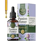 HERBAMAMA Passionflower Tincture - Vegan Women's Mood Support with Passion Flower Extract Drops - Non-GMO, Alcohol & Sugar-Free Liquid Calming Supplement, 28-Day Supply