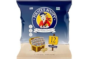 Pirate's Booty Aged White Cheddar Cheese Puffs, Gluten-Free, Kids Snacks, 0.5oz (12ct)