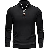 TACVASEN Men's 1/4 Zip Sweaters Cotton Casual Pullover Sweaters Knit Fall Winter Sweatshirts