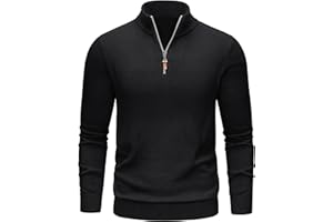 TACVASEN Men's 1/4 Zip Sweaters Cotton Casual Pullover Sweaters Knit Fall Winter Sweatshirts