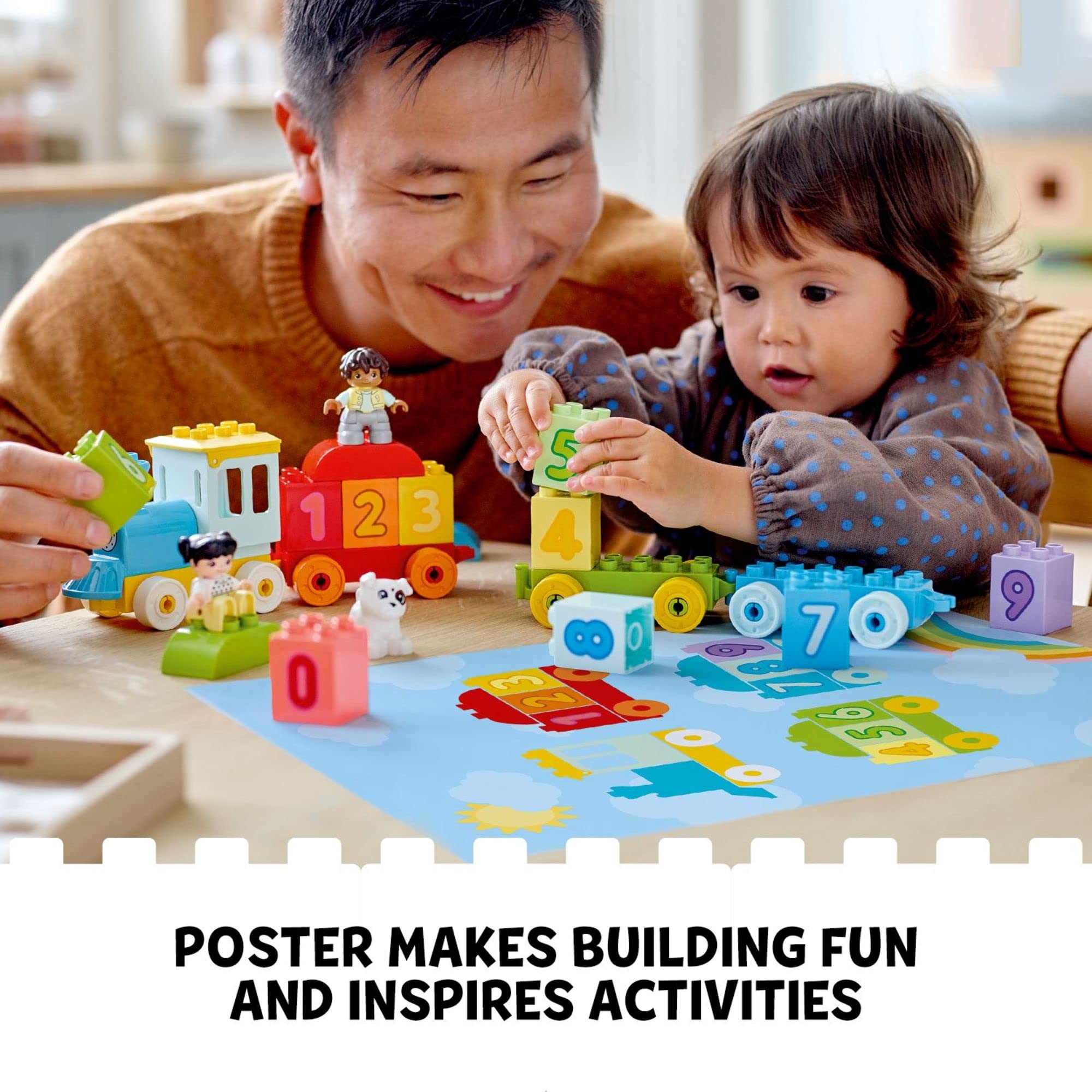 LEGO DUPLO Number Train Toy - Learn to Count - Building Blocks for Toddlers, Girls & Boys, Ages 1.5+ - Sensory Toys for Early Development & Cognitive Skills - Gift for Christmas - 10954