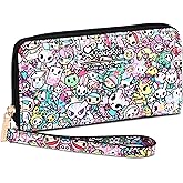 Tokidoki Wallet Pink Unicorno Clutch Wallet Credit Card Holder Large Capacity Travel Purse Wristlet for Women Girl (WA-No skulls girl)