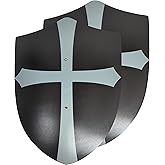 Adventure Awaits! - 2-Pack - Handmade Wooden Toy Knights Templar Shield - Handmade - Lightweight Wood Toy Shield Set for Outdoor Play