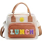 RLGPBON Insulated Lunch Bag Teen Girls, Preppy Lunch Box Large Insulated Lunch Bag Reusable Lunch Tote Bag, Preppy LunchBag for Girls School Travel Picnic