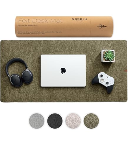 Faux Leather Desk Pad Mat - Large Non-Slip Keyboard Protector, Water & Heat Resistant (Mint Green)
