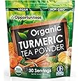 Opportuniteas Organic Turmeric Tea Powder - Matcha Green Tea, Turmeric, Cinnamon, Ginger, Black Pepper - Natural Joint Support - Vegan & Non-GMO - 30 Servings