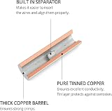 Wirefy 100pc Non Insulated Butt Connectors Kit 24-8 AWG Pure Copper Crimp Wire view 6