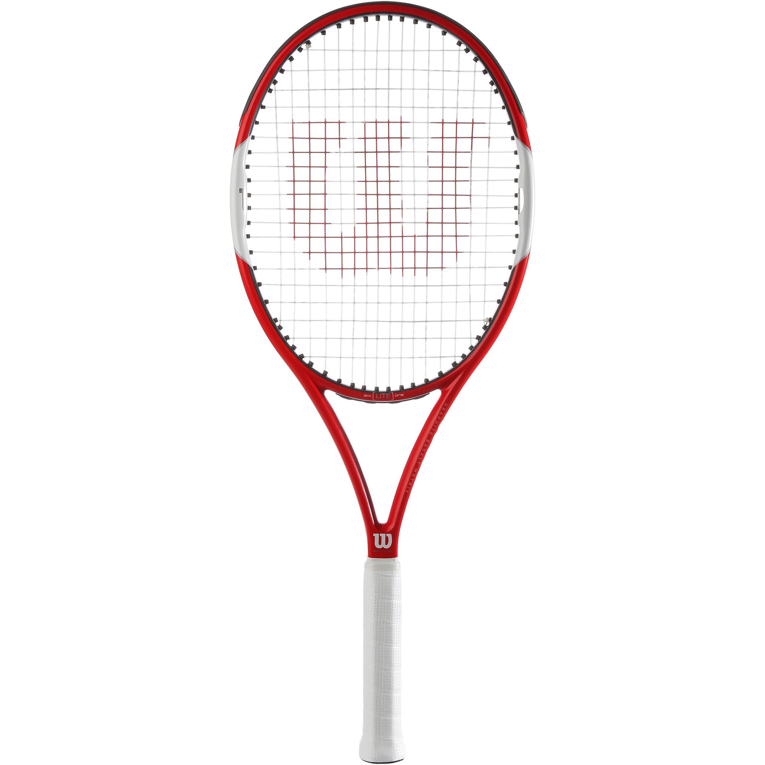 Wilson Six.One Lite 102 Performance Racket - Red/Grey, Size 1