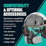 JSP EVO VISTALENS Safety Helmet White with Integrated Eyewear EN397 view 8