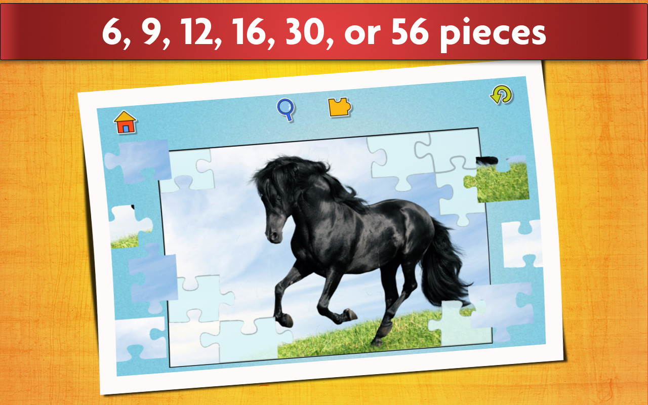 Cute Horse Puzzles for Kids Free Trial Edition Fun and Educational Jigsaw Puzzle Game for