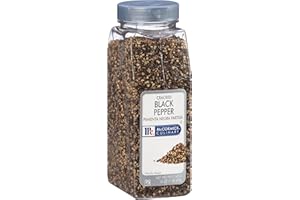 McCormick Culinary Cracked Black Pepper, 16 oz - One 16 Ounce Container of Cracked Black Peppercorns for Garnishes, Best with Kabobs, Steak, Marinades, Tossed Salads and More