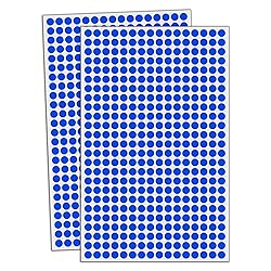 6000 Pack - 1/4" Small Dot Stickers Round Circle