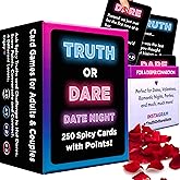 Truth Or Dare Date Night Couples Card Games for Adults with 250 Cards + Spicy Point System | Perfect for Romantic Date Night & Connection
