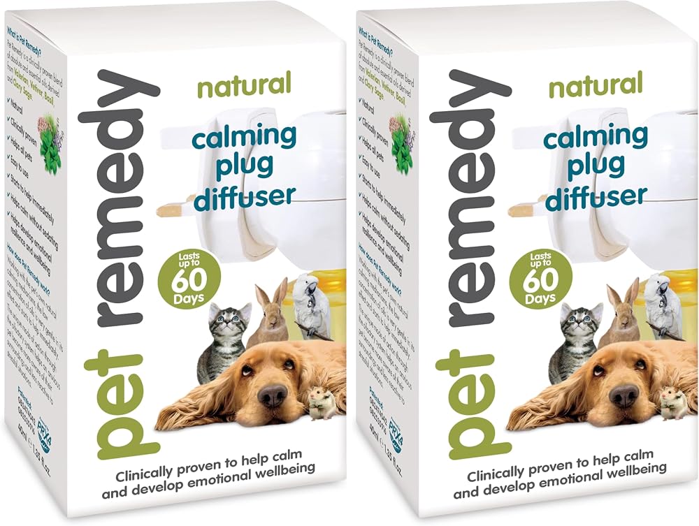 Pet Remedy Natural De-Stress Calming Plug-In Diffuser 40ml Refill Pack 2