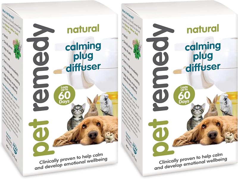 Pet Remedy Natural De-Stress Calming Plug-In Diffuser 40ml Refill Pack 2