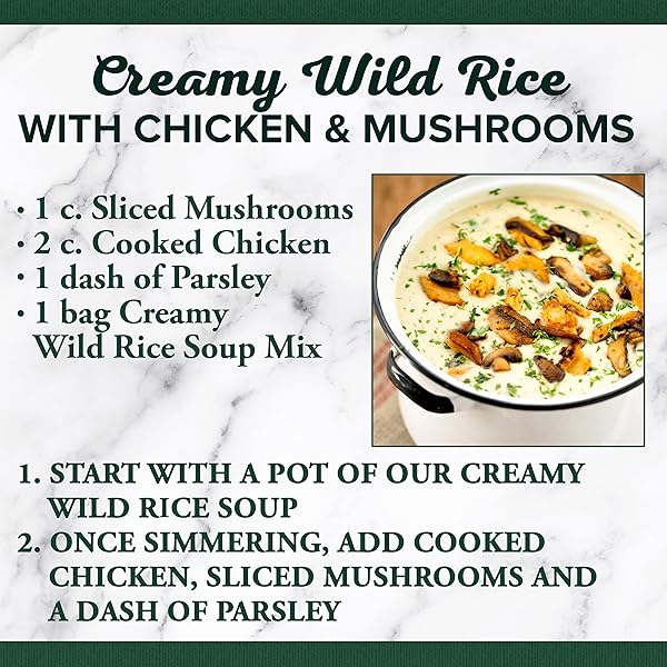 BEAR CREEK SOUP MIX, CREAMY WILD RICE, 9.6 OUNCE