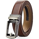 CHAOREN Ratchet Boys Belt, Kids Dress Leather Belt with Click Closure, Adjustable for Casual and Formal Wear
