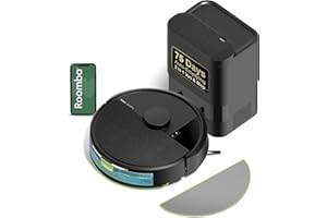 iRobot Roomba 104 2in1 Vacuum & Mop Robot - Self-Empties for 75 Days, Intense Power-Lifting Suction, Vacuums All Floors, Ideal for Pet Hair, LiDAR Smart Navigation Mapping, Mops Hard Floors