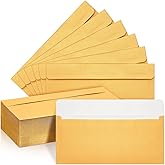 TaoBary 200 Pcs #10 Gold Envelopes Business Envelopes Letter Size 4-1/8 x 9-1/2 Inch Self Adhesive for Office Check Letter Mailing Invoices New Year Valentine Wedding Graduation Party Supplies