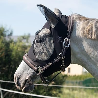 Harrison Howard Super Comfort Stretchy Fly Mask Large Eye Space UV Protection