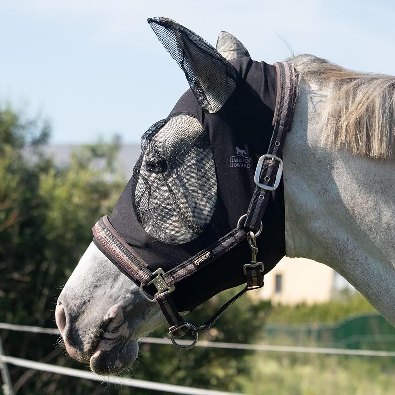 Harrison Howard Super Comfort Stretchy Fly Mask Large Eye Space UV Protection