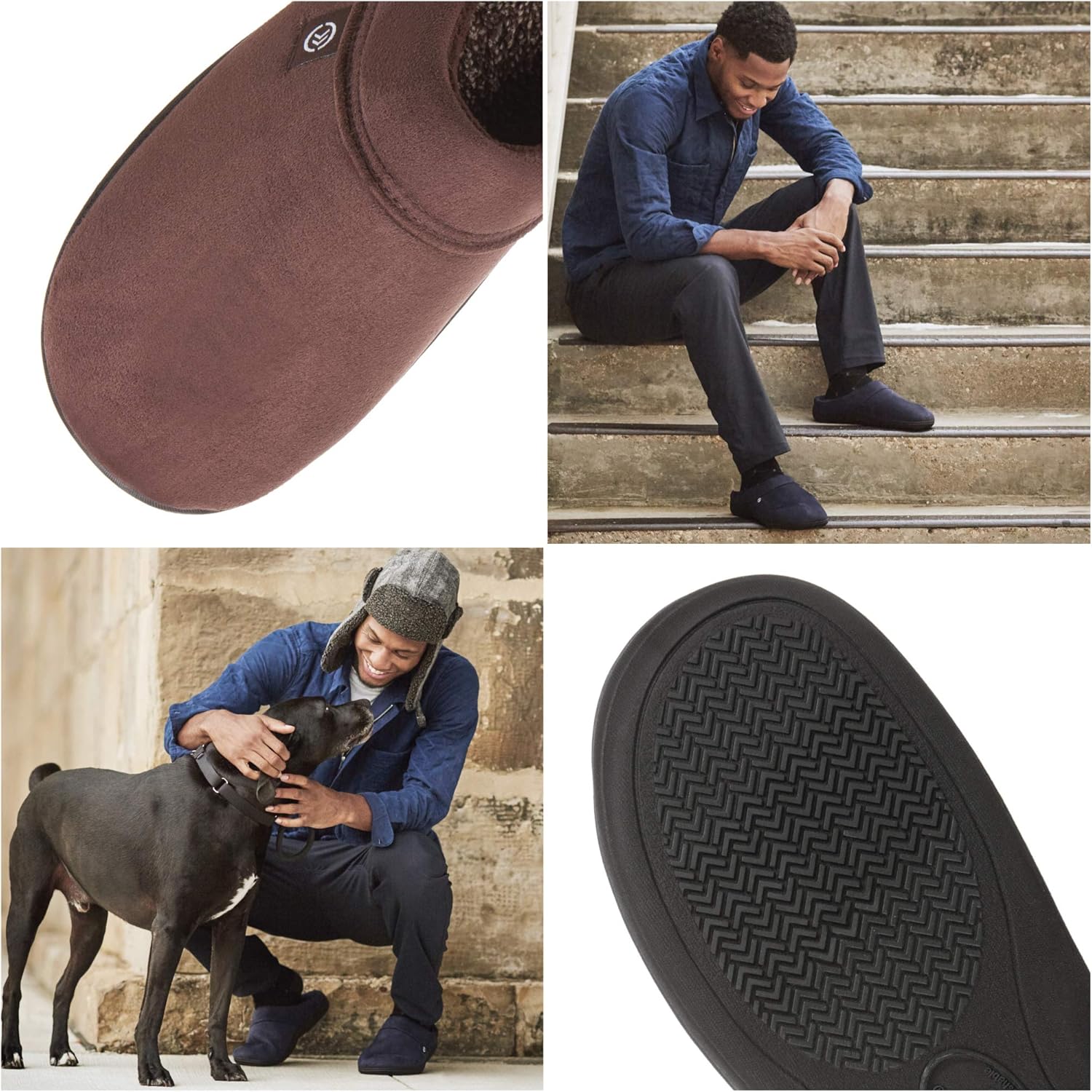  | isotoner Men's Microsuede Devin Slip On Slipper with Cooling Memory Foam for Indoor/Outdoor Comfort | Slippers
