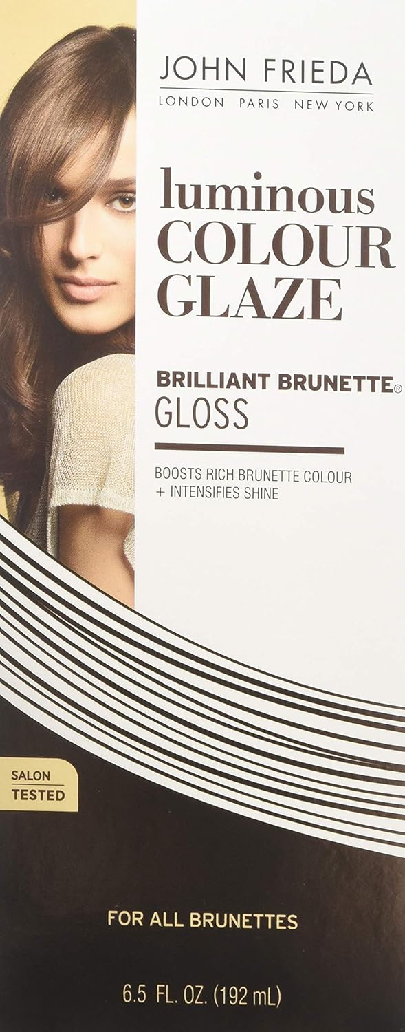 John Frieda Brilliant Brunette Luminous Glaze, 6.5 Ounce Colour Enhancing Glaze, Designed to Fill Damaged Areas for Smooth, Glossy Brown Color (15100) : Hair Coloring Products : Beauty