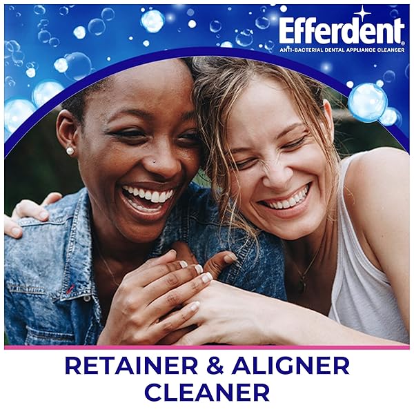 EFFERDENT DENTURE CLEANER MINTY FRESH & CLEAN, RETAINER CLEANING TABLETS FOR ALIGNERS, DENTURES, AND DENTAL APPLIANCES, 90 COUNT