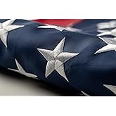 3x5 FT 150D Heavy-Duty Polyester American Flag, Tear and Water Resistant Super Tough Series, All Weather High Wind USA US Flag with Embroidered Stars, Sewn Stripes, Brass Grommets