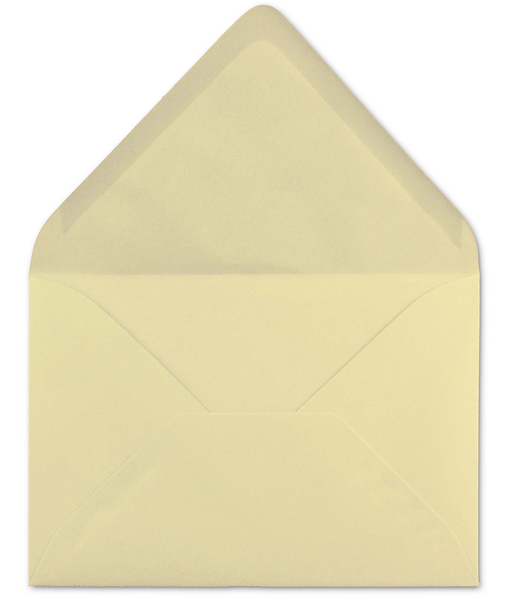 100 DIN C6 Envelopes Vanilla - 11.4 x 16.2 cm - 120 g/m² Wet Seal Letter Envelopes Without Window for Invitations from Your Glüxx Agent