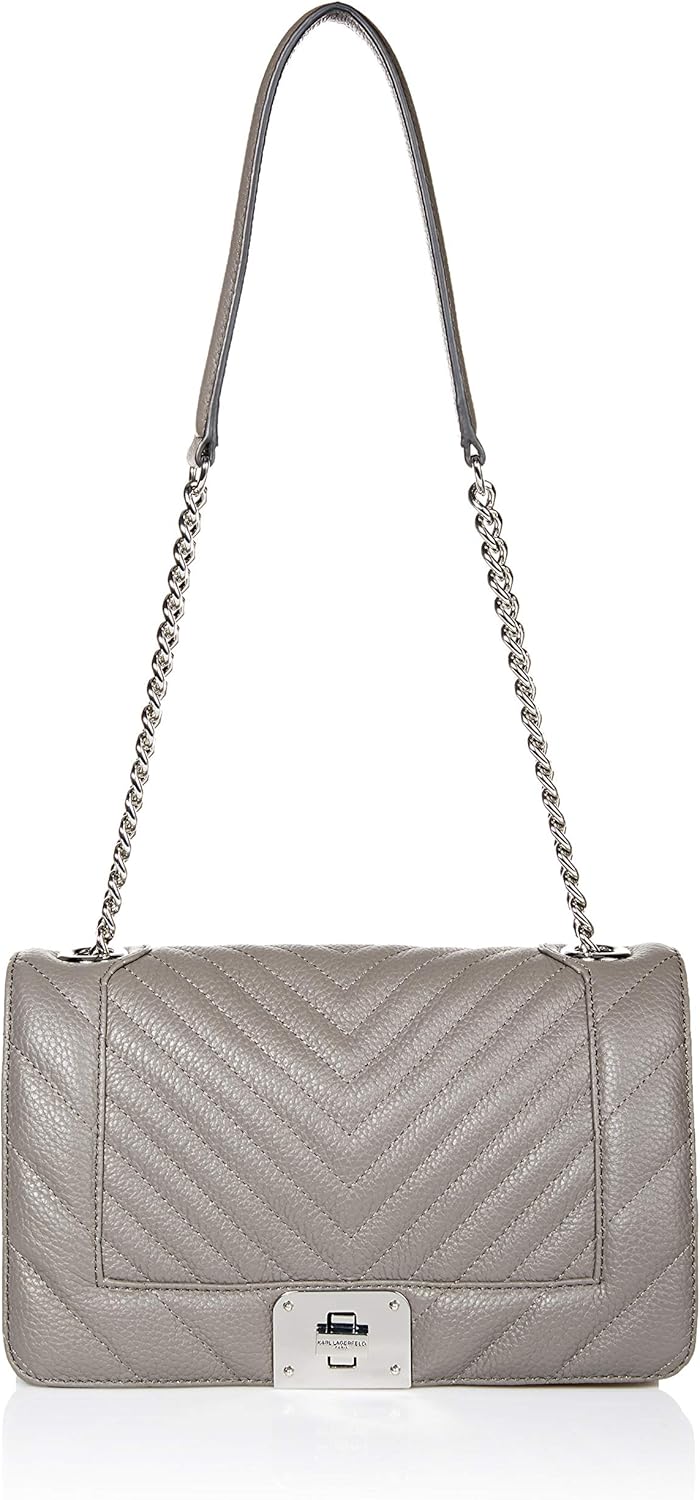 Karl Lagerfeld Paris Lara Pebble Shoulder Bag, Lady Grey Amazon.in
