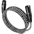 VANDESAIL XLR Cable, 6 ft XLR Male to Female Balanced Microphone Cord 3 PIN, 6ft Short Mic Cord Compatible with Shure SM Microphone, Behringer, Speaker Systems, Stage Lighting and More(1 Pack)