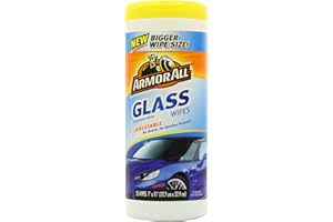 Armor All Glass Wipes, Car Glass Wipes Leave Streak Free Shine on Glass Including Tinted Glass, 25 Count