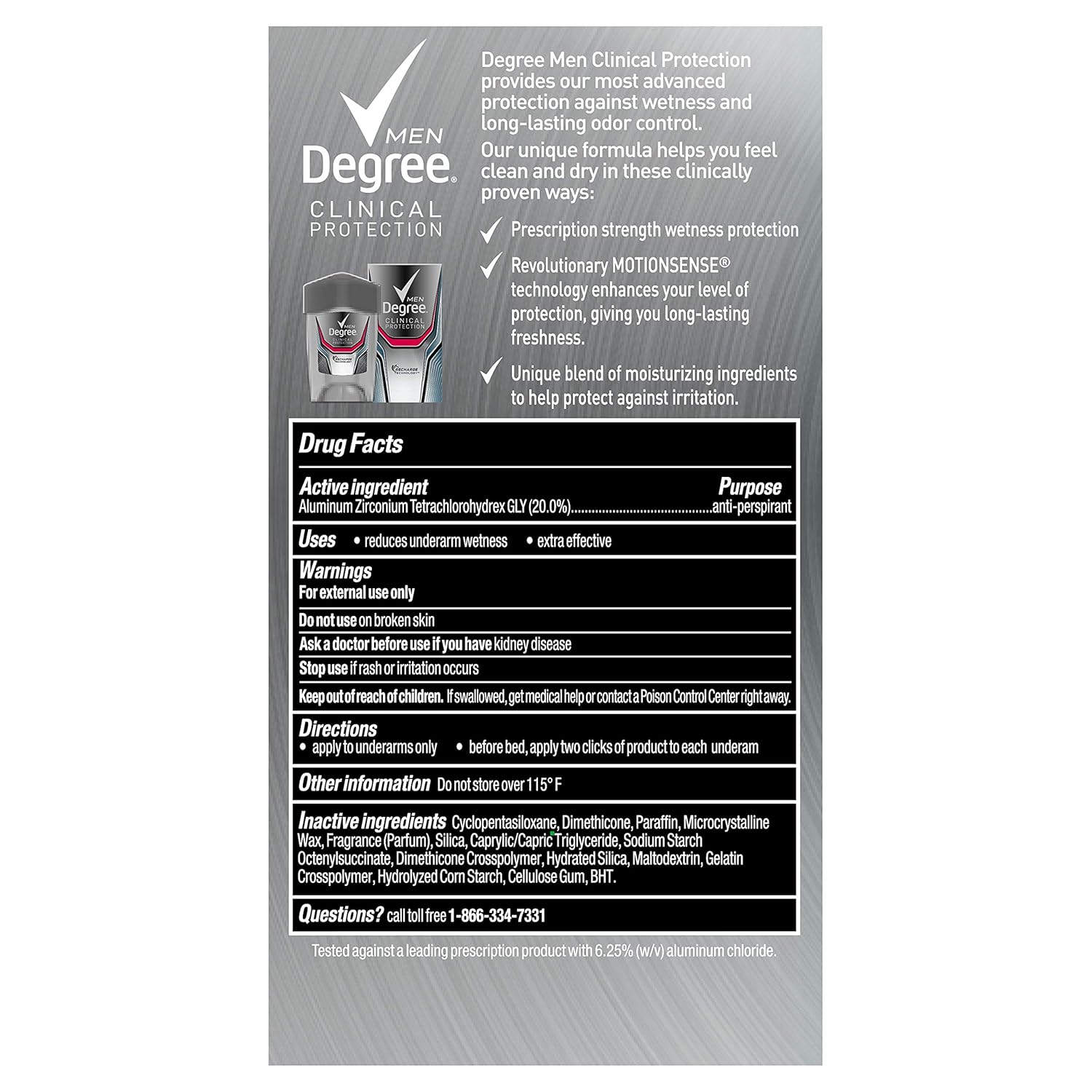 Degree Men Clinical Antiperspirant Deodorant, Sport Strength, 1.7 oz (Pack of 2) : Antiperspirant Deodorants : Beauty