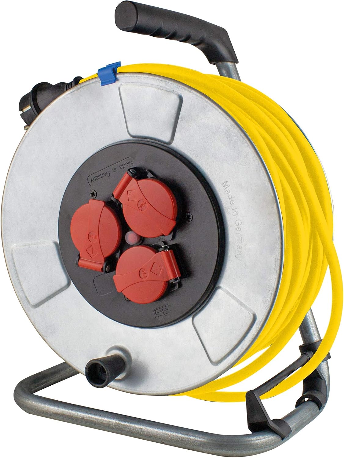 as - Schwabe Metal Cable Drum, Cable Roller, Type: K35, Protection Class: IP44, for Garden Lawn Mower and Outdoor, 10343