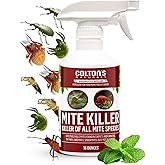 Mite Killer Spray – Kills Dust, Bird, Carpet & Household Mites Fast | Non-Toxic, Kid & Pet Safe Formula for Bedding, Furniture & Home | 16 oz