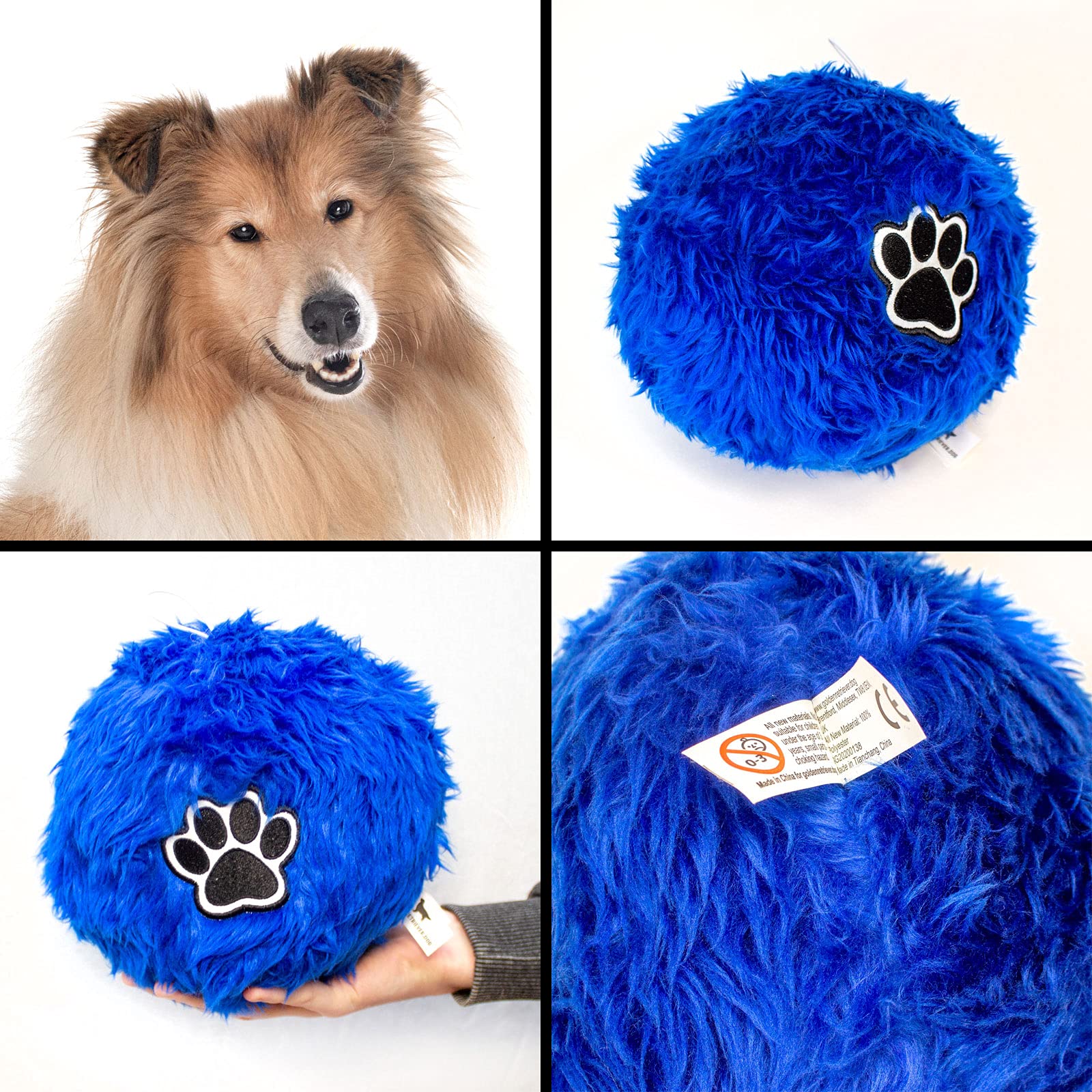 Soft Fluffy Dog Ball For ROUGH COLLIE dog - Large Size Ball